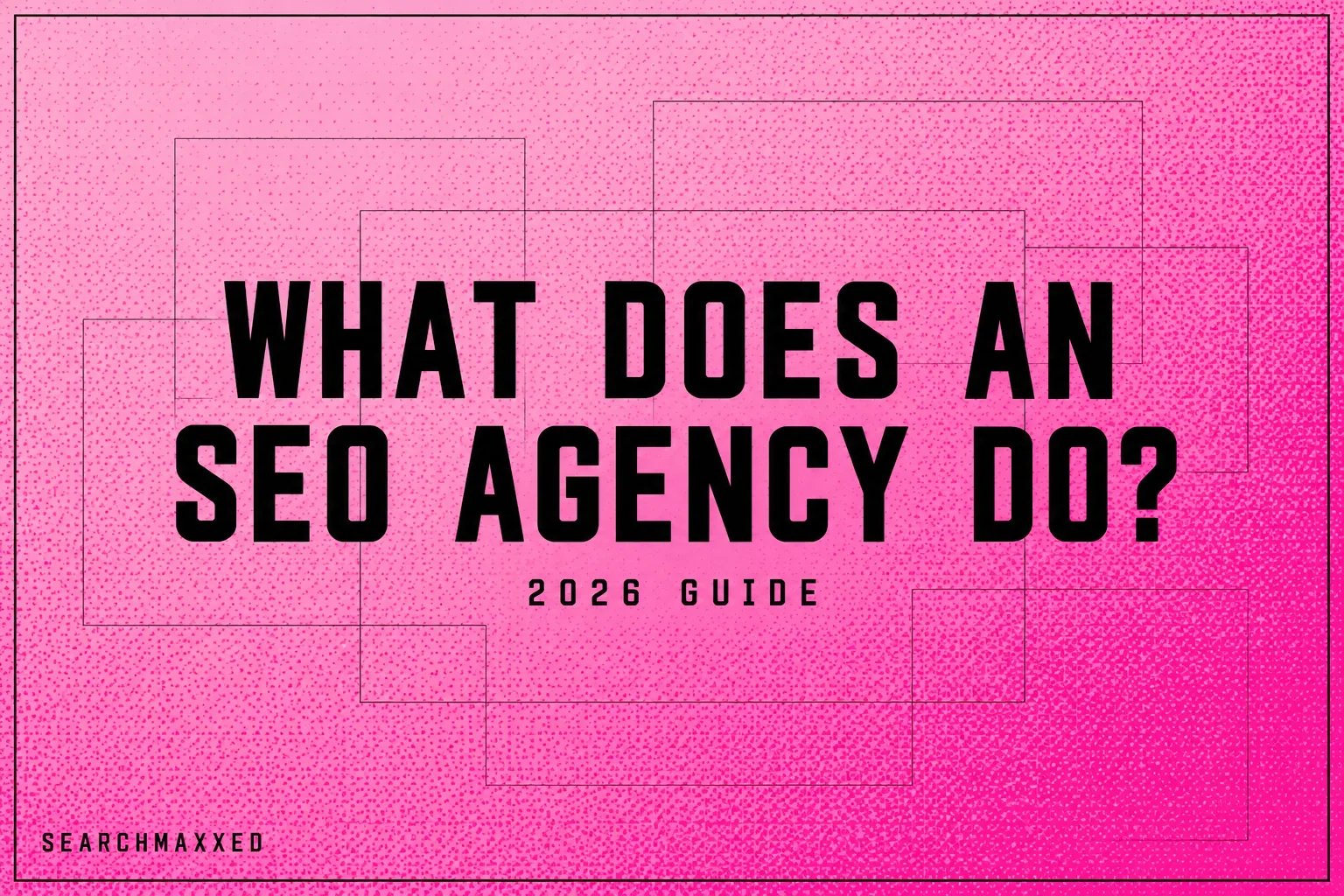SEO agency work diagram connecting research, page changes and result checks
